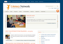 Literacy Network of Greater LA WordPress Theme (2008)